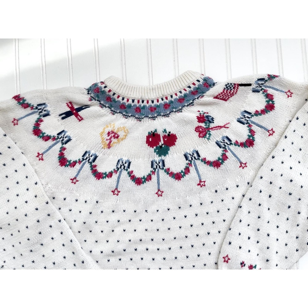 vtg Woolrich Fair‎ Isle Americana birdseye knit cotton sweater - Picture 6 of 6